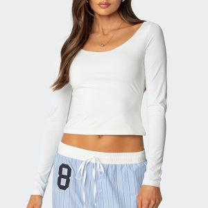 Millicent Wide Scoop Neck Top