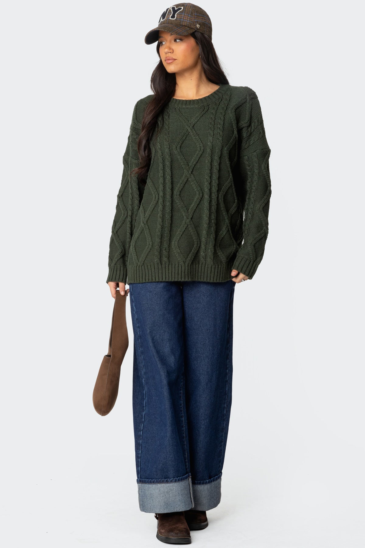 Kennedy Oversized Cable Knit Sweater - Image 2