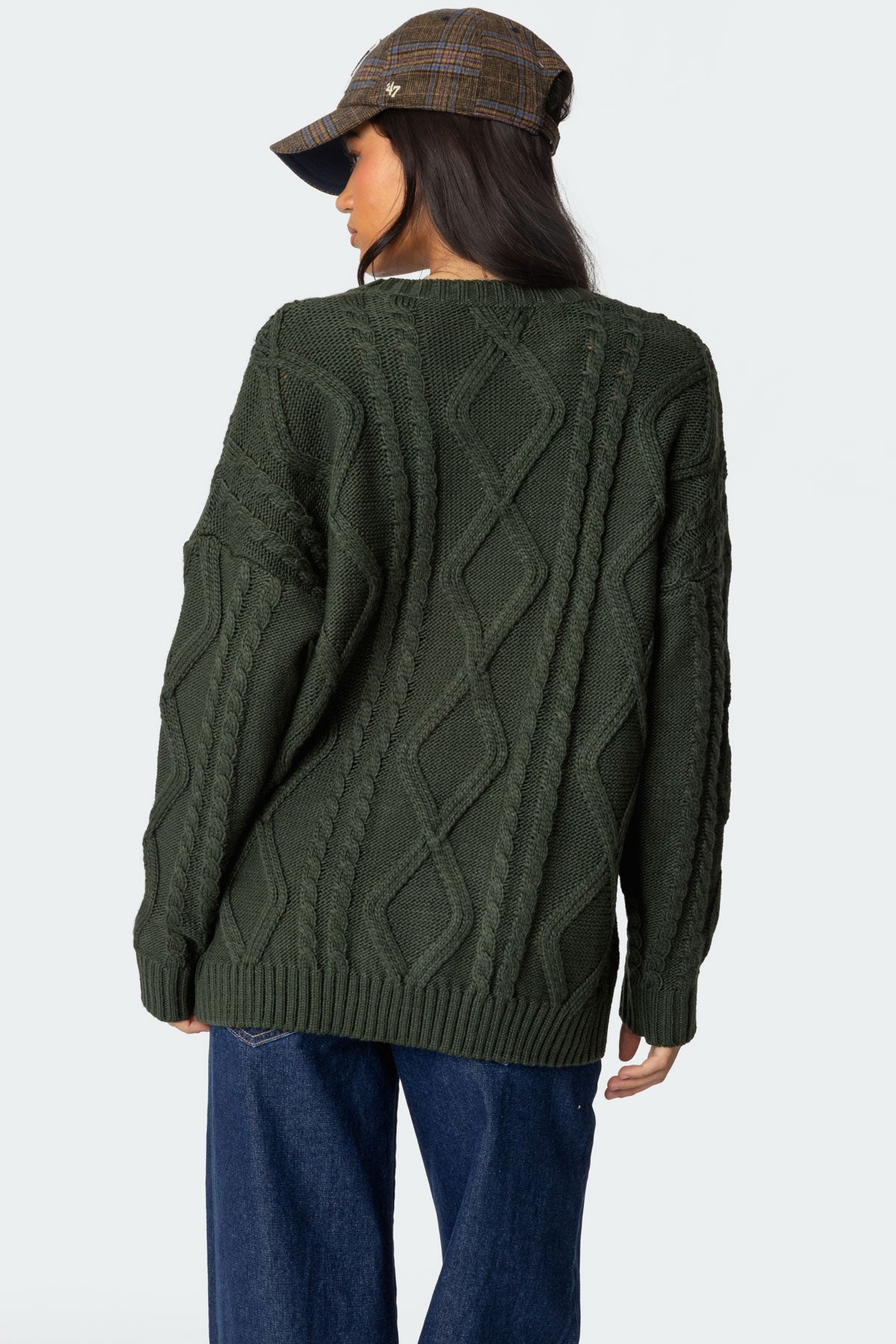 Kennedy Oversized Cable Knit Sweater - Image 5