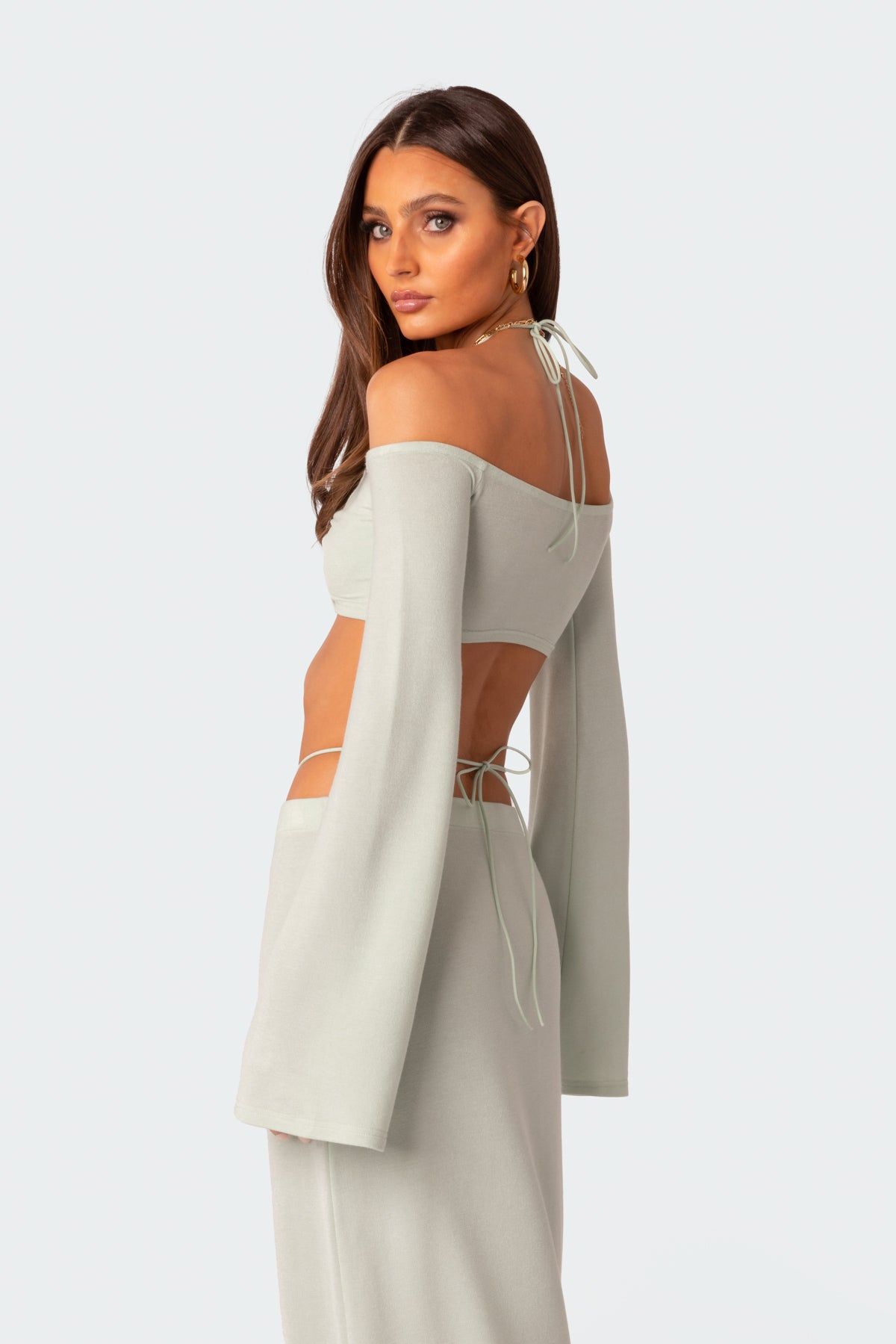 Celeste Off Shoulder Twist Crop Top - Image 4