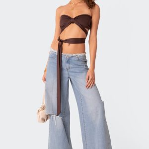 Wyatt Wrap Tie Bandeau Top