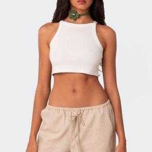 Square Neck Cropped Tank Top