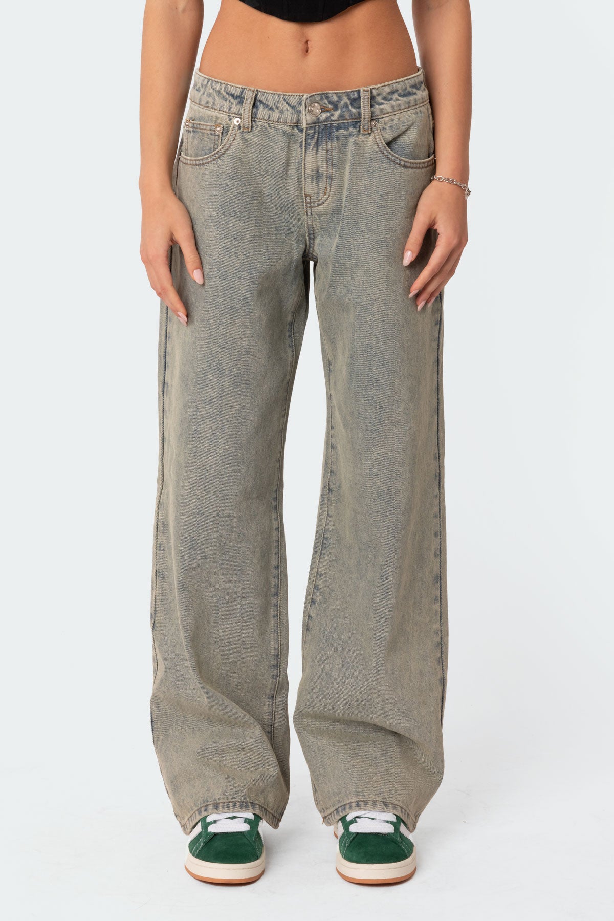 Magda Low Rise Acid Wash Jeans - Image 3