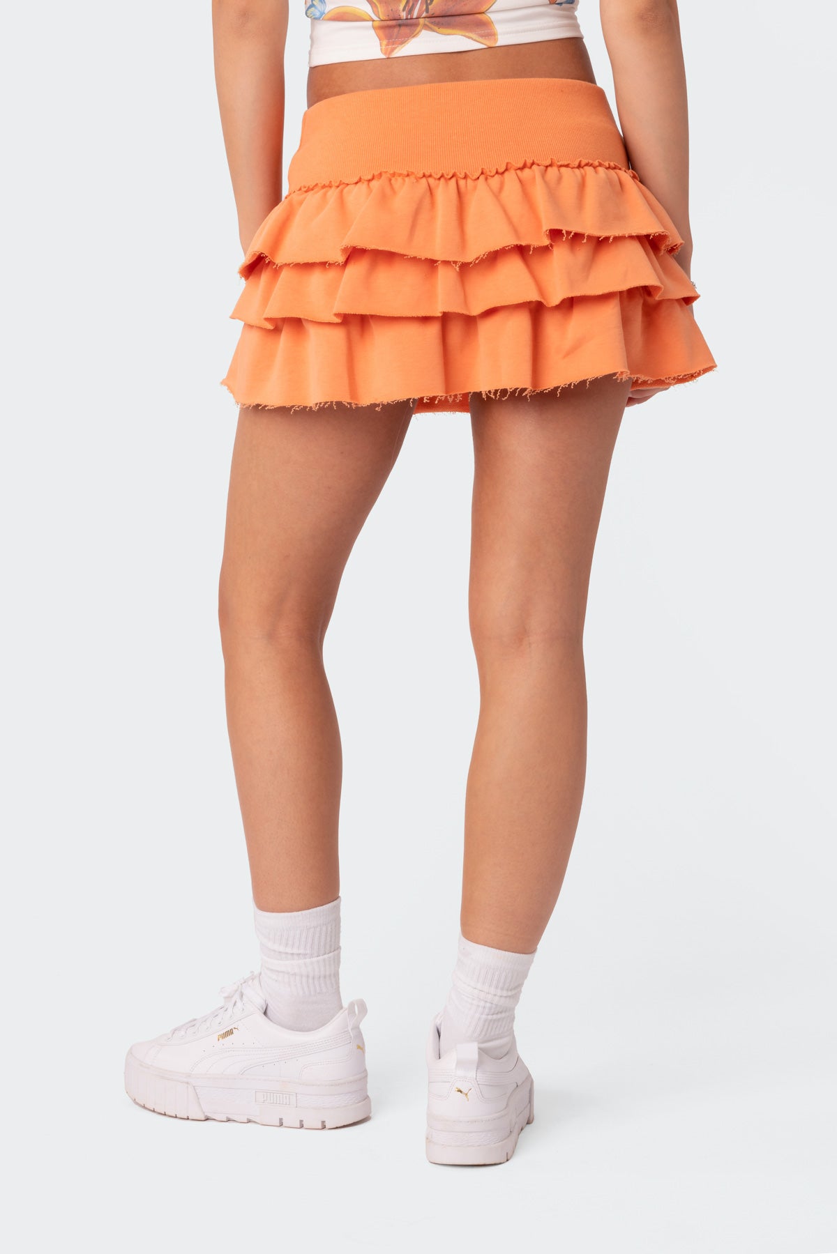 Martina Ruffle Terry Mini Skirt - Image 4