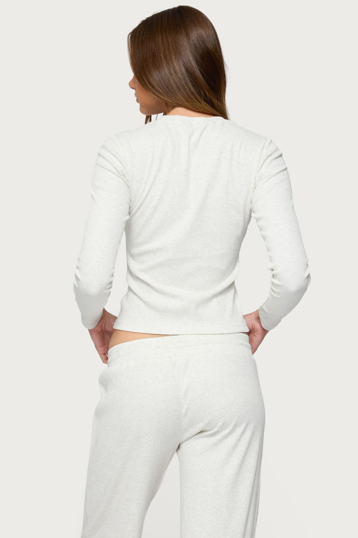 Cicilia Long Sleeve Ribbed T Shirt - Image 5
