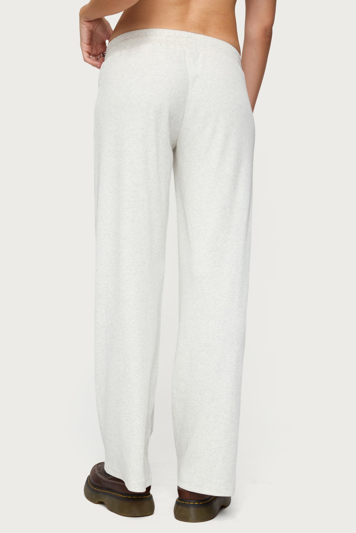 Cicilia straight leg ribbed pants - Image 5