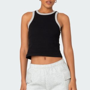 Wes Contrast Ribbed Tank Top