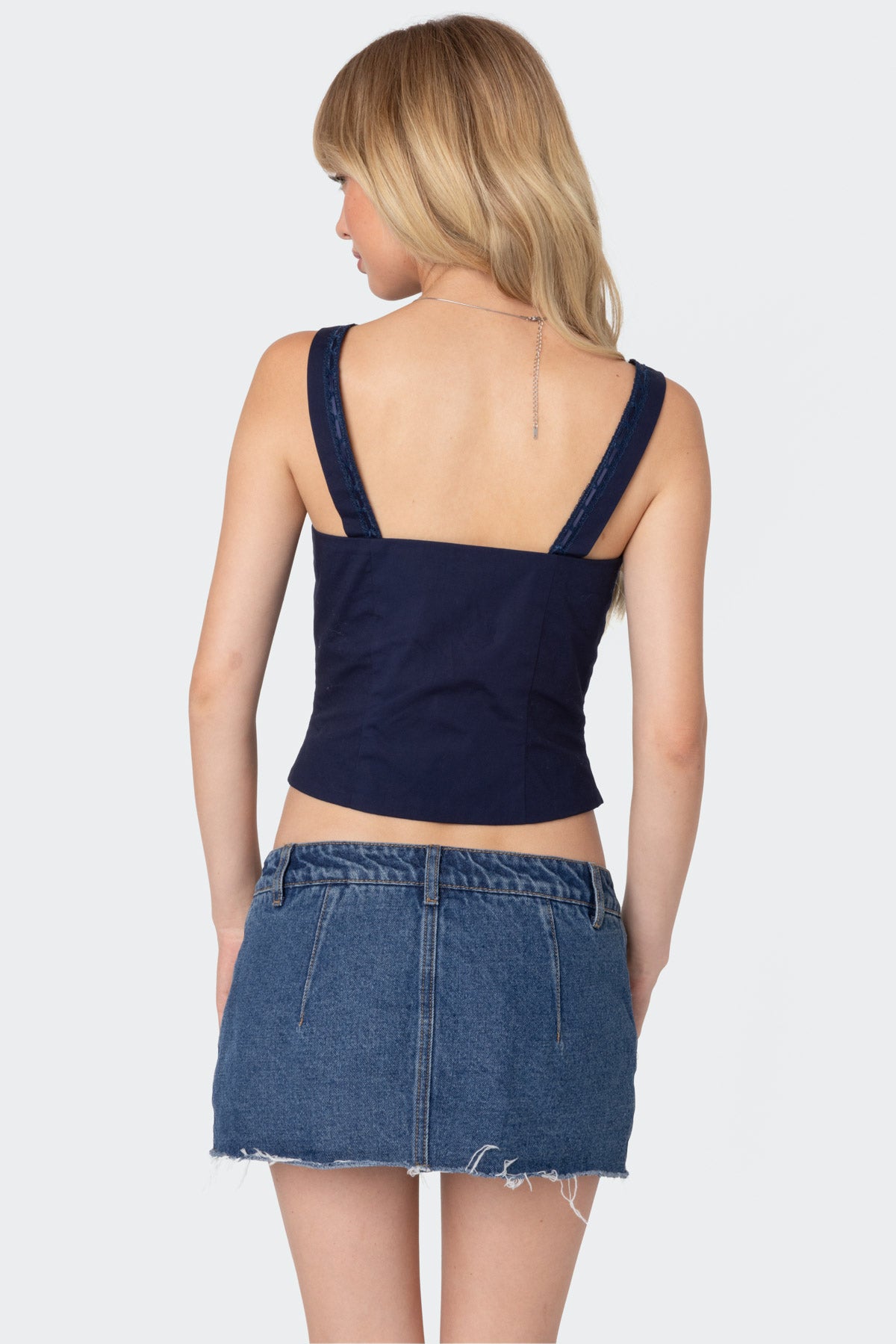 Square Neck Poplin Corset - Image 5
