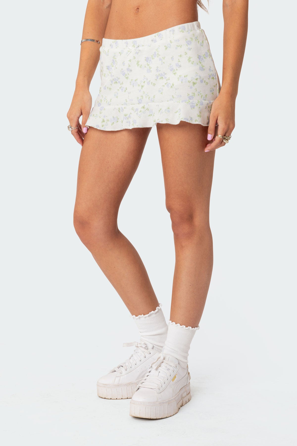 Daydream Printed Waffle Mini Skort - Image 3