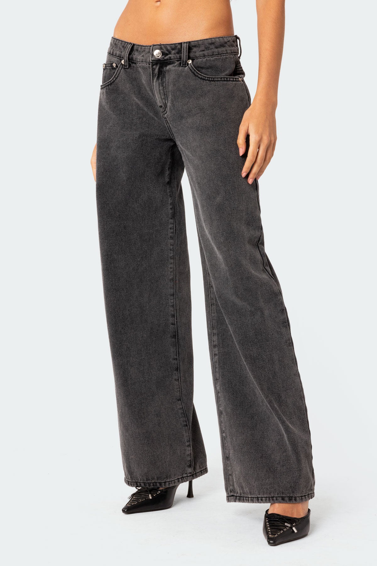 Raelynn Washed Low Rise Jeans - Image 3