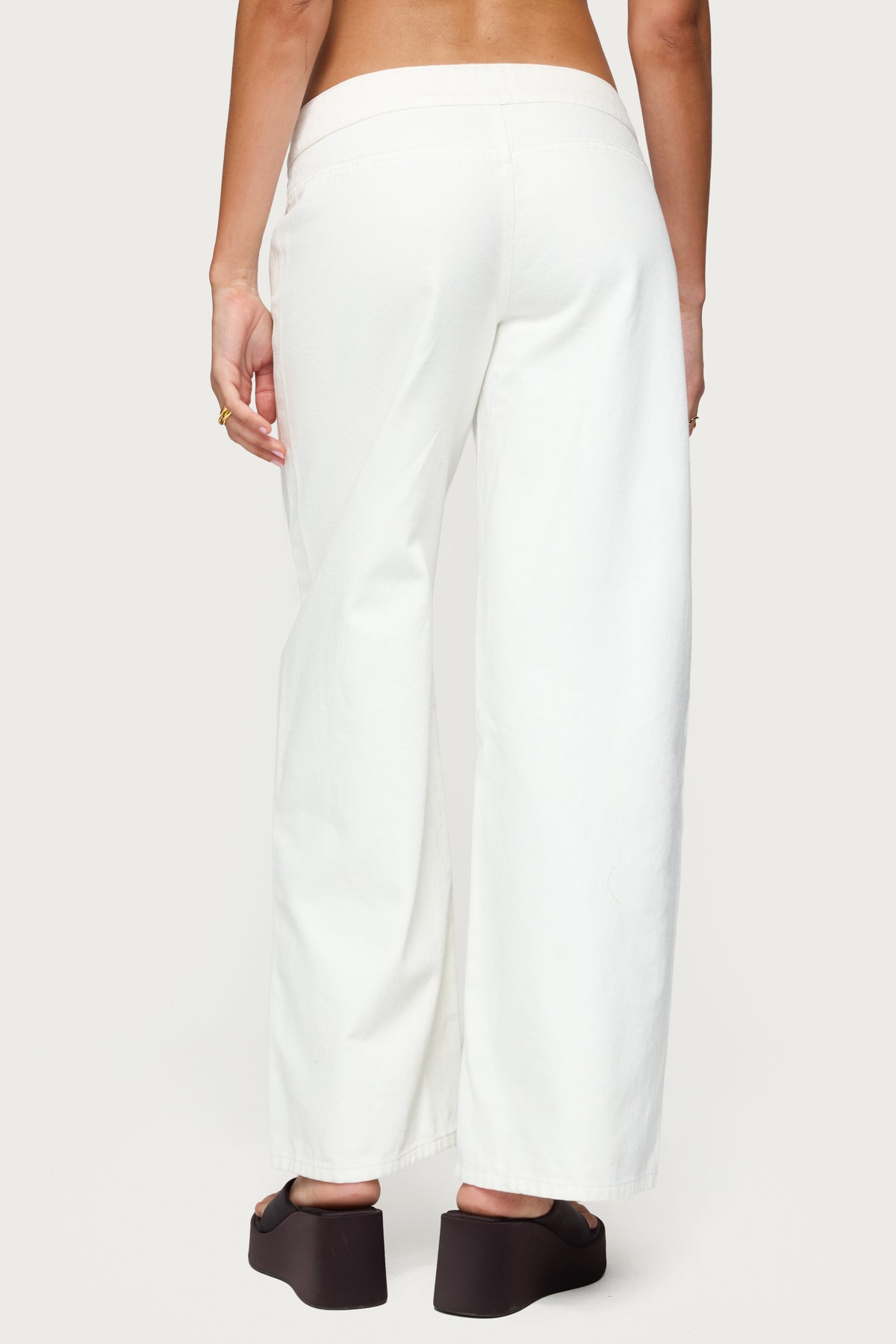 Buckle Low Rise Straight Leg Pants - Image 4