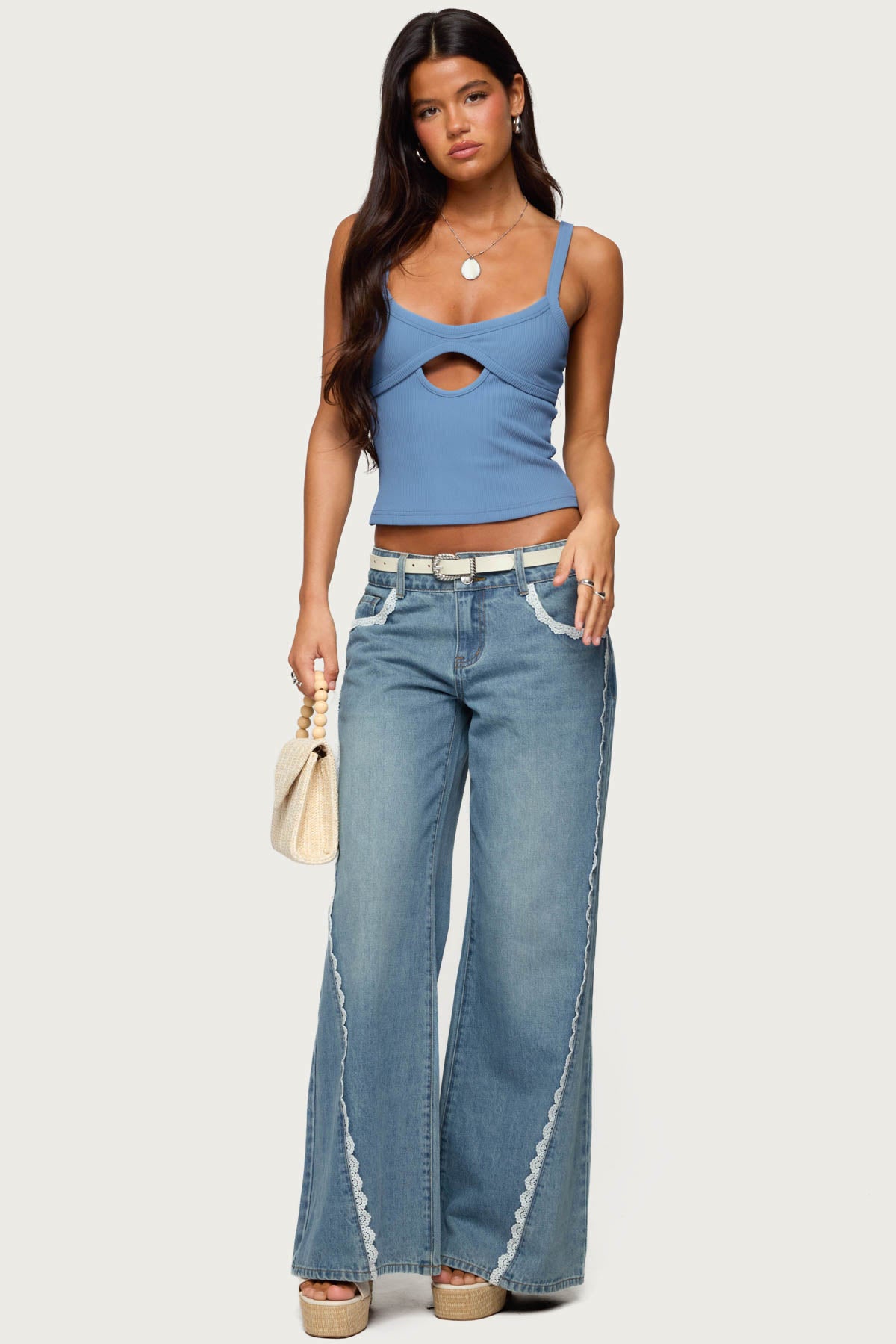 Karin Cut Out Ribbed Tank Top - Image 2