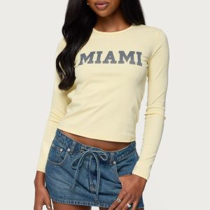 Miami Girl Long Sleeve T Shirt
