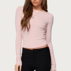 Embry Boat Neck Raglan Top