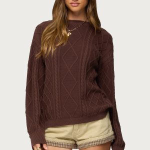 Jessy Cable Knit Oversized Sweater