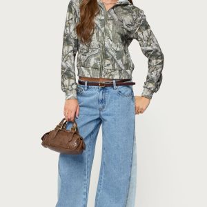 Genna Contrast Panel Low Rise Jeans