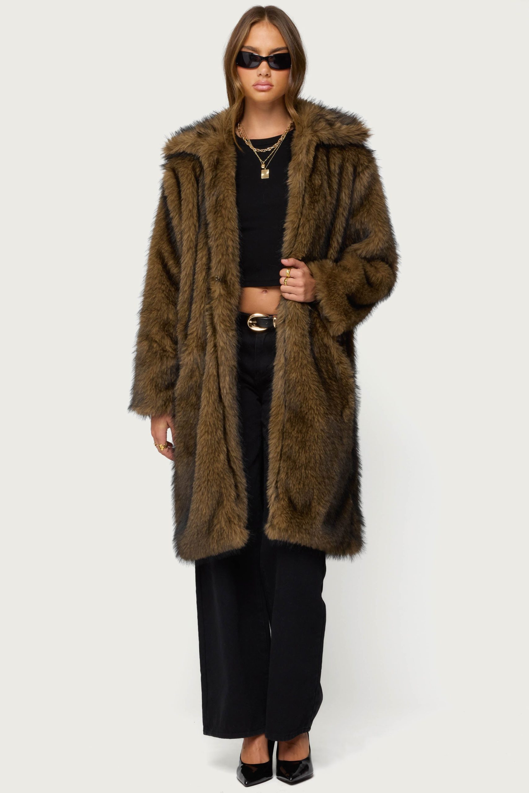 Saphira Oversized Faux Fur Maxi Coat - Image 4