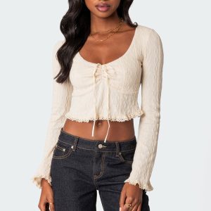 Lacey Long Sleeve Knit Top