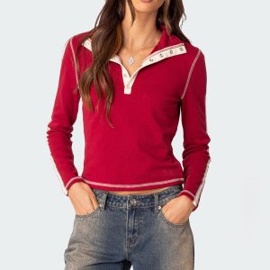 Gio Contrast Stitch Top