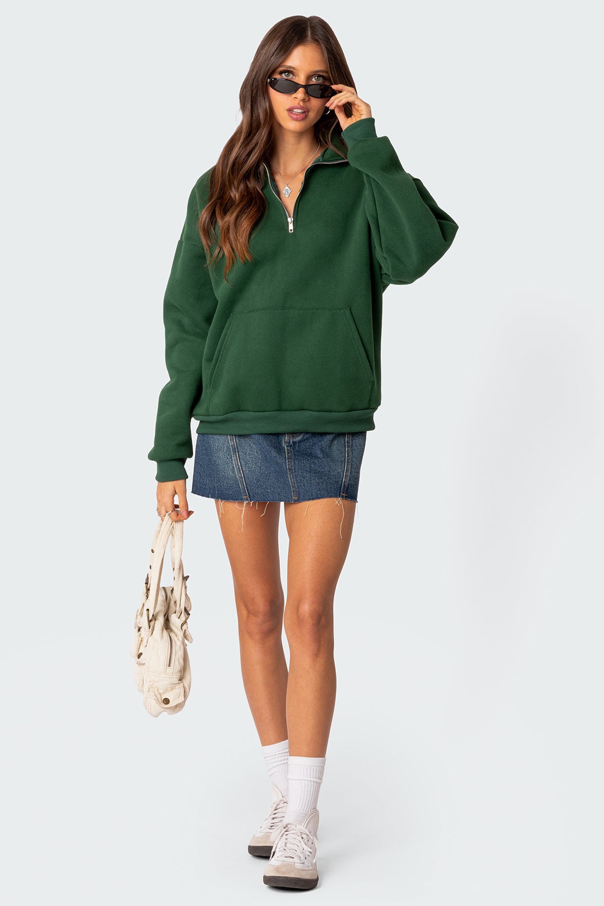Oversized Quarter Zip Sweatshirt - Image 2