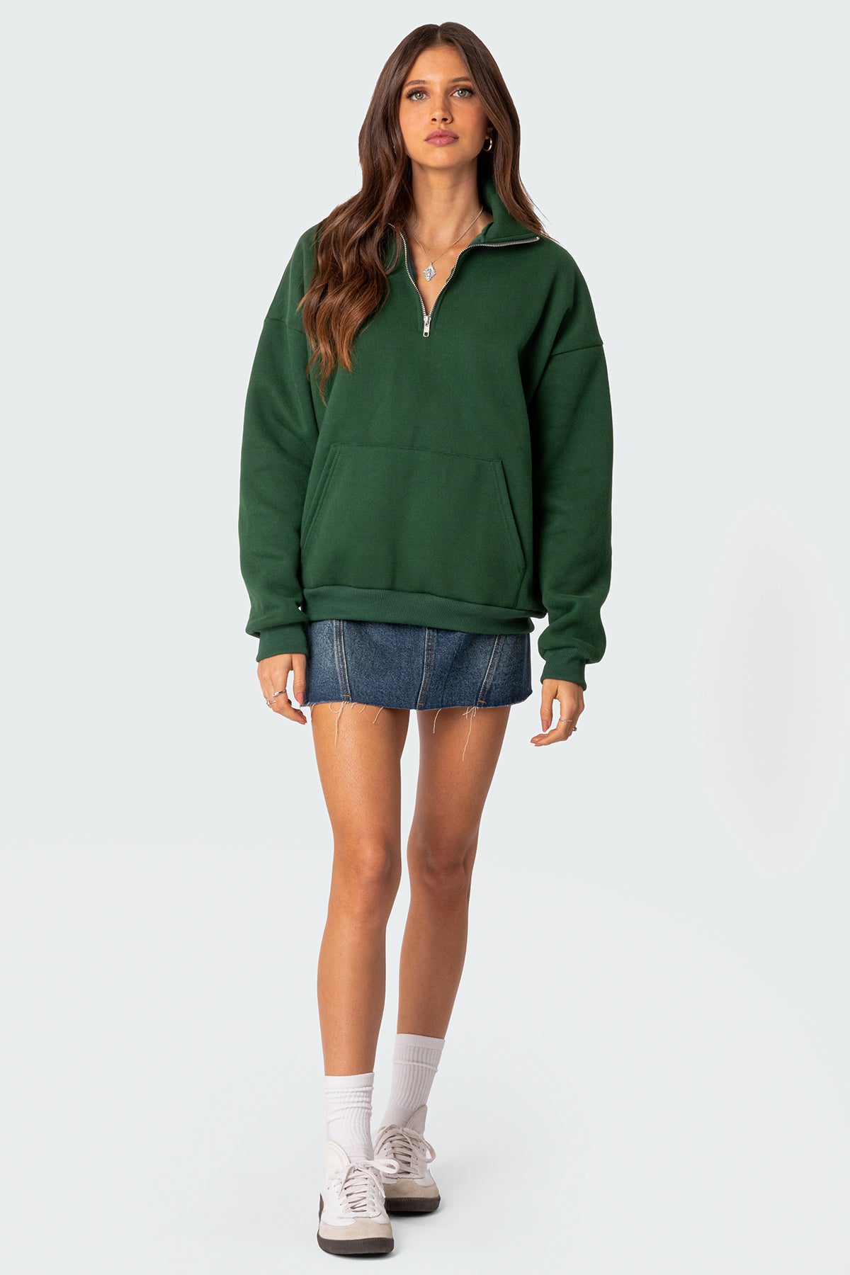 Oversized Quarter Zip Sweatshirt - Image 6