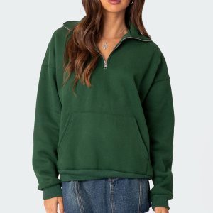 Oversized Quarter Zip Sweatshirt