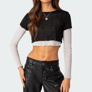 Layered Long Sleeve T Shirt