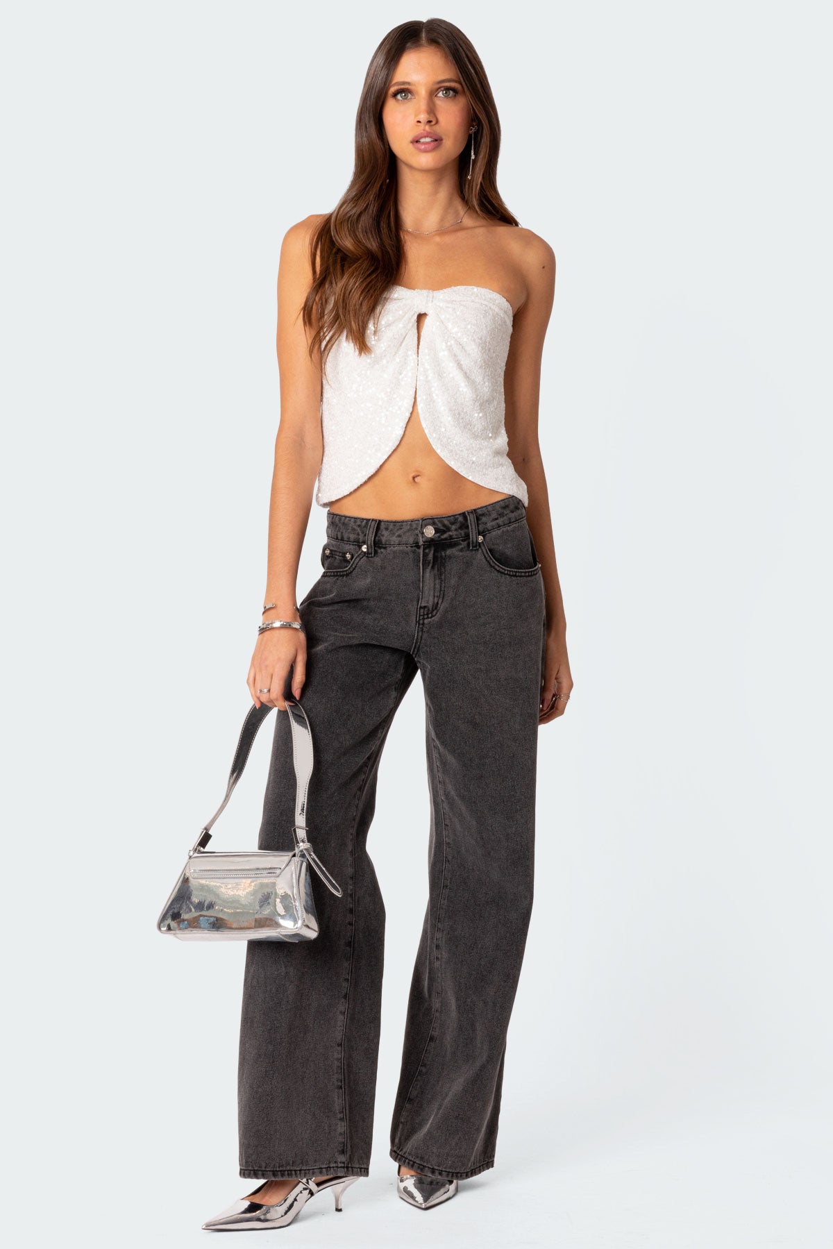 Siren Sequin Split Front Top - Image 2