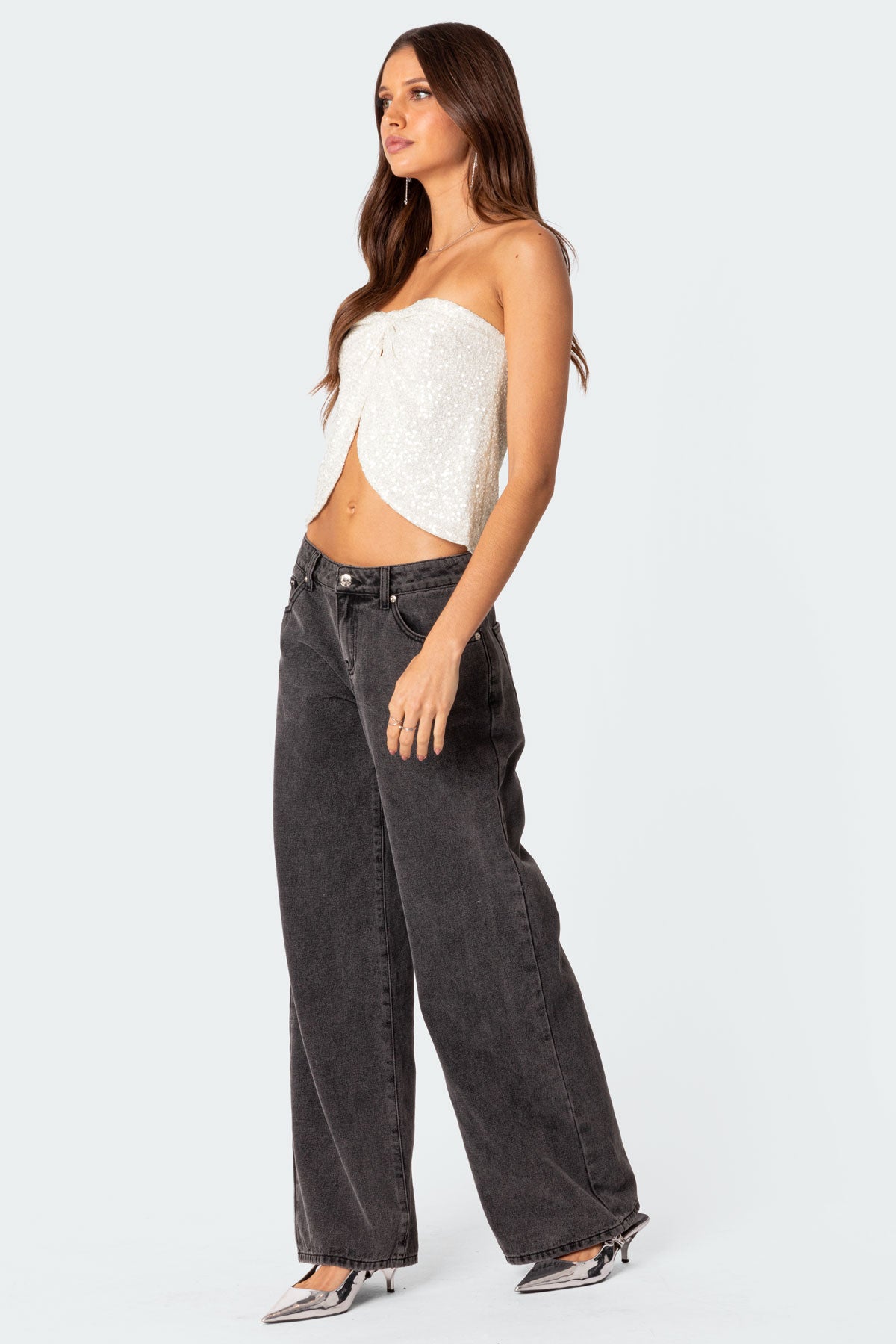 Siren Sequin Split Front Top - Image 4