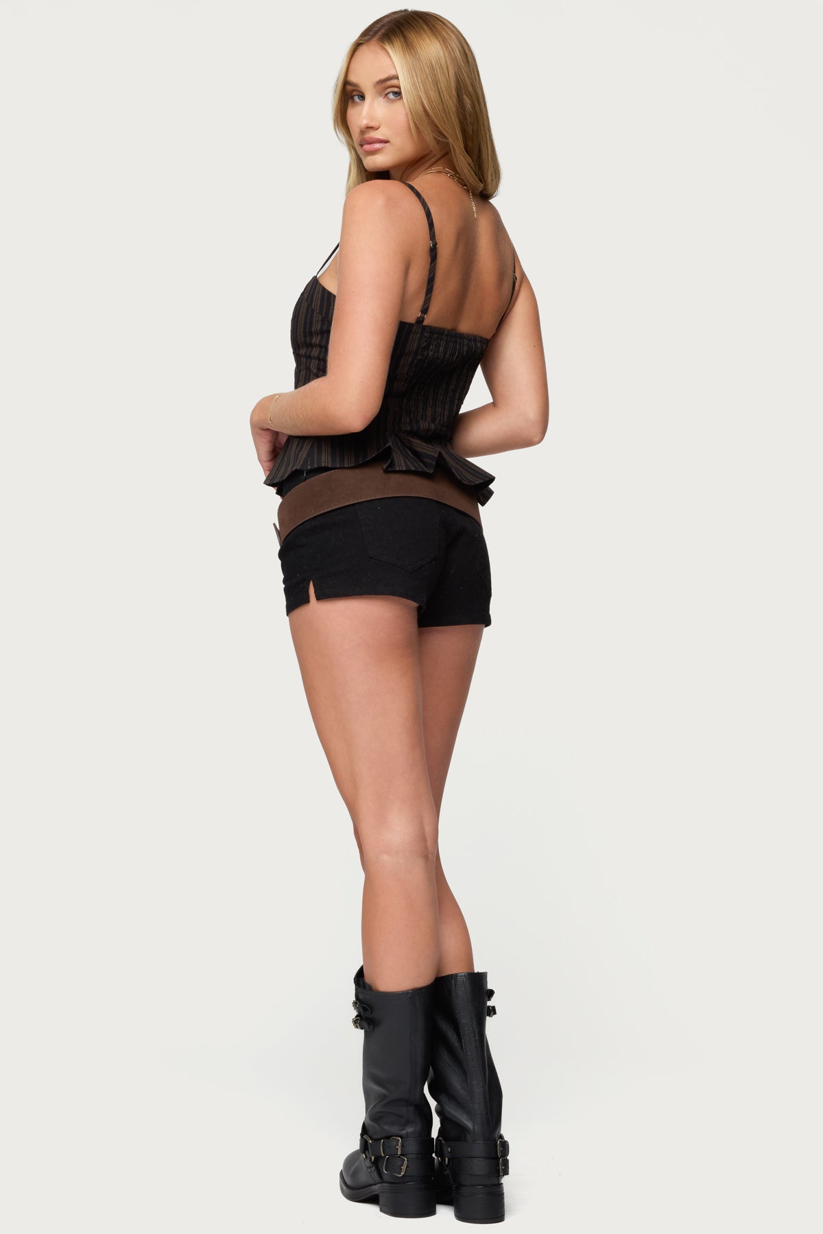 Kiya Striped Peplum Top - Image 4