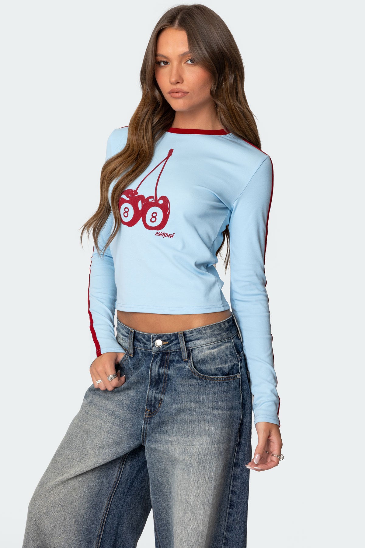 Cherry 8 Long Sleeve T Shirt - Image 3