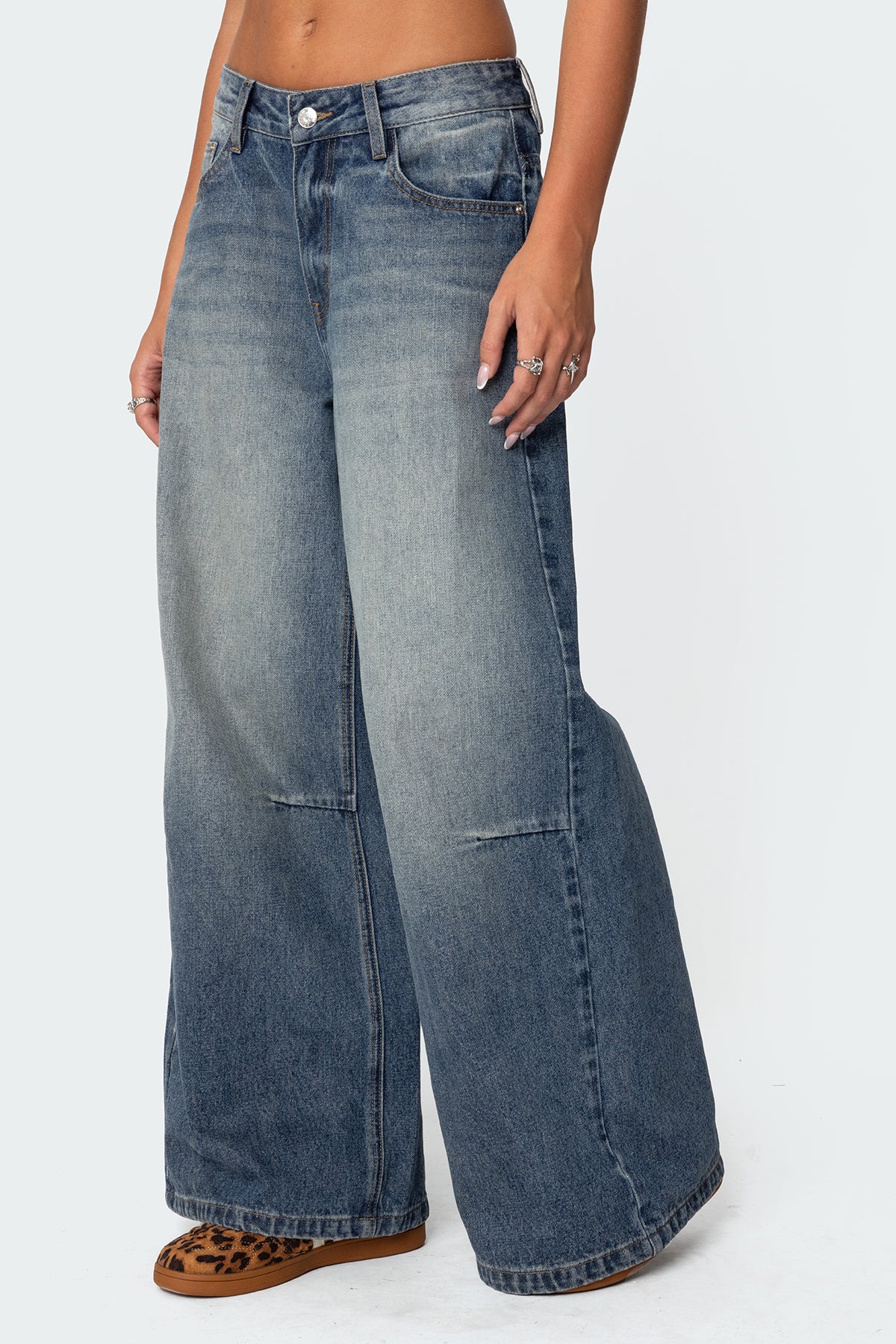 Skater Girl Washed Low Rise Jeans - Image 4
