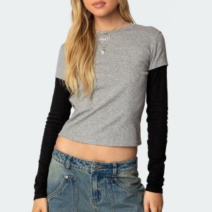 Lucine Layered Long Sleeve T Shirt