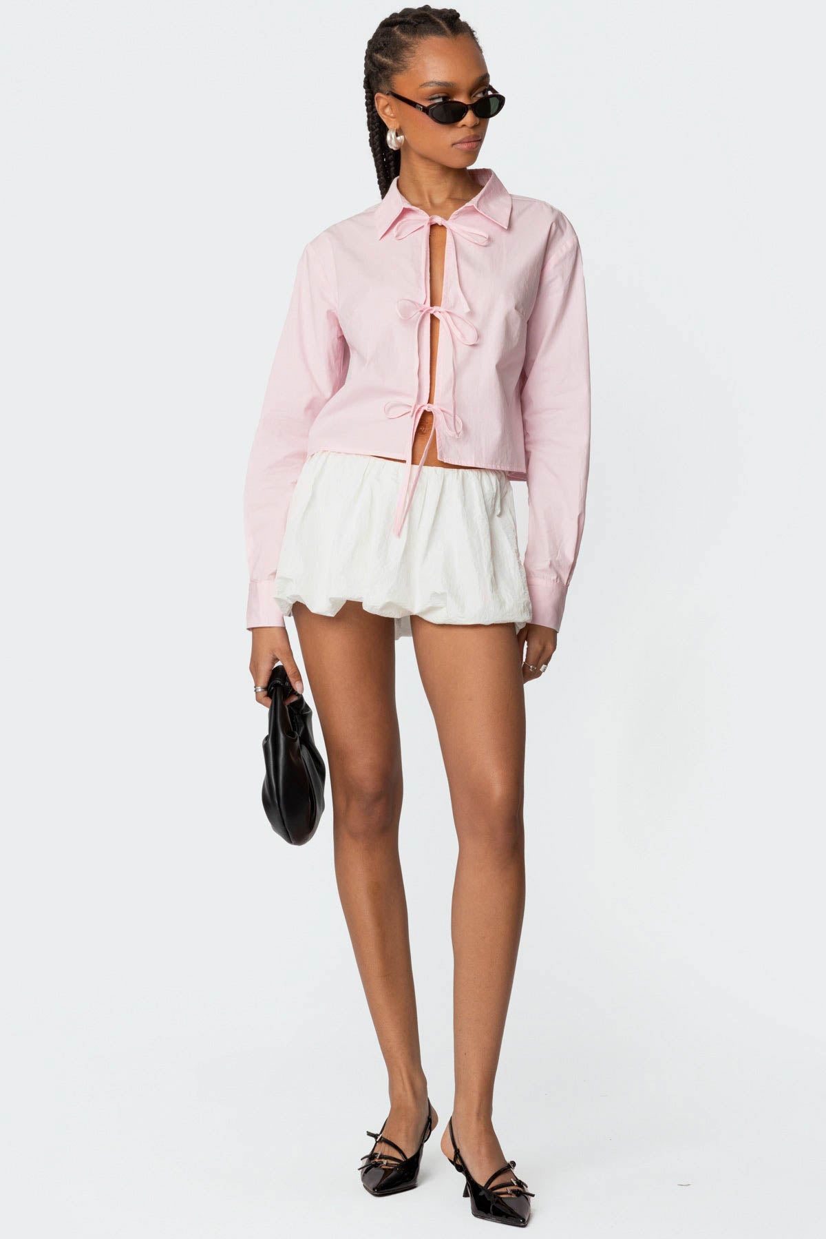 Melrose Tie Front Collared Top - Image 5