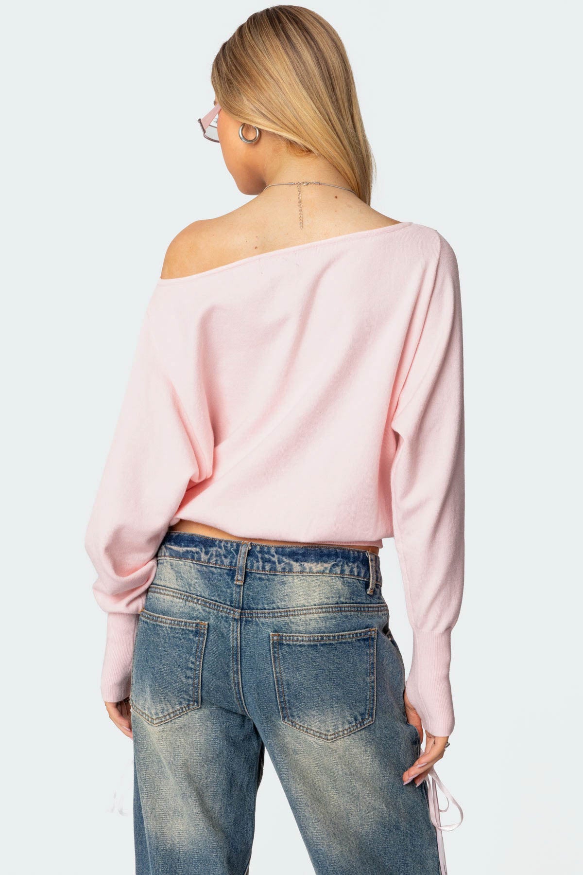Off Shoulder Oversized Sweater - Image 2