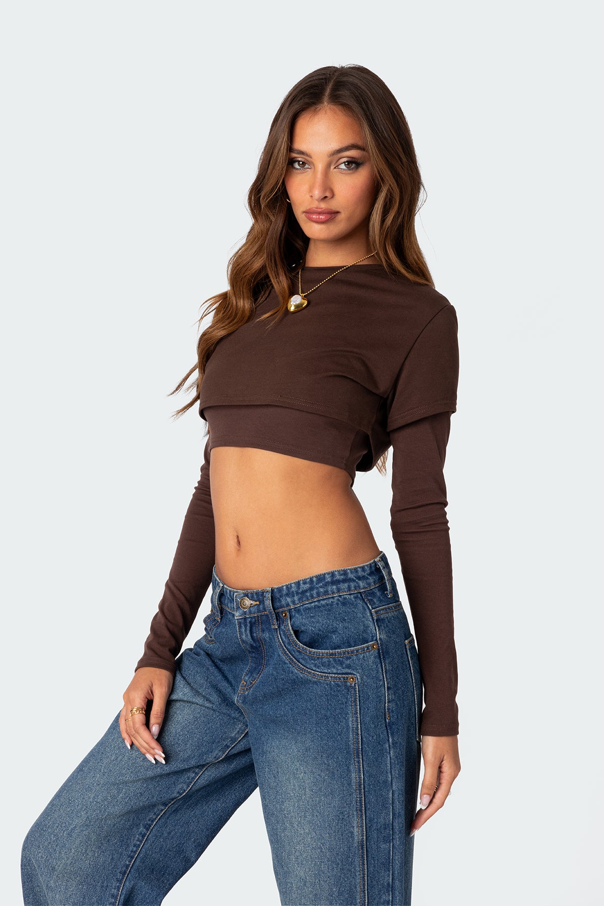 Vick Layered Cropped T-Shirt - Image 3