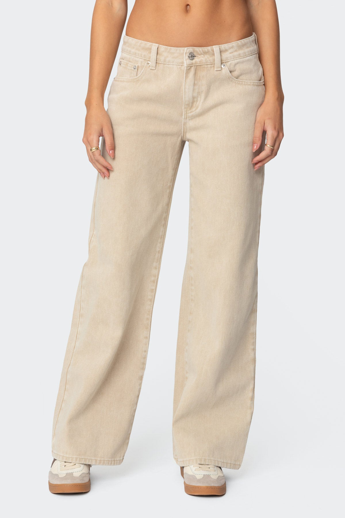 Leopard Star Low Rise Washed Jeans - Image 2