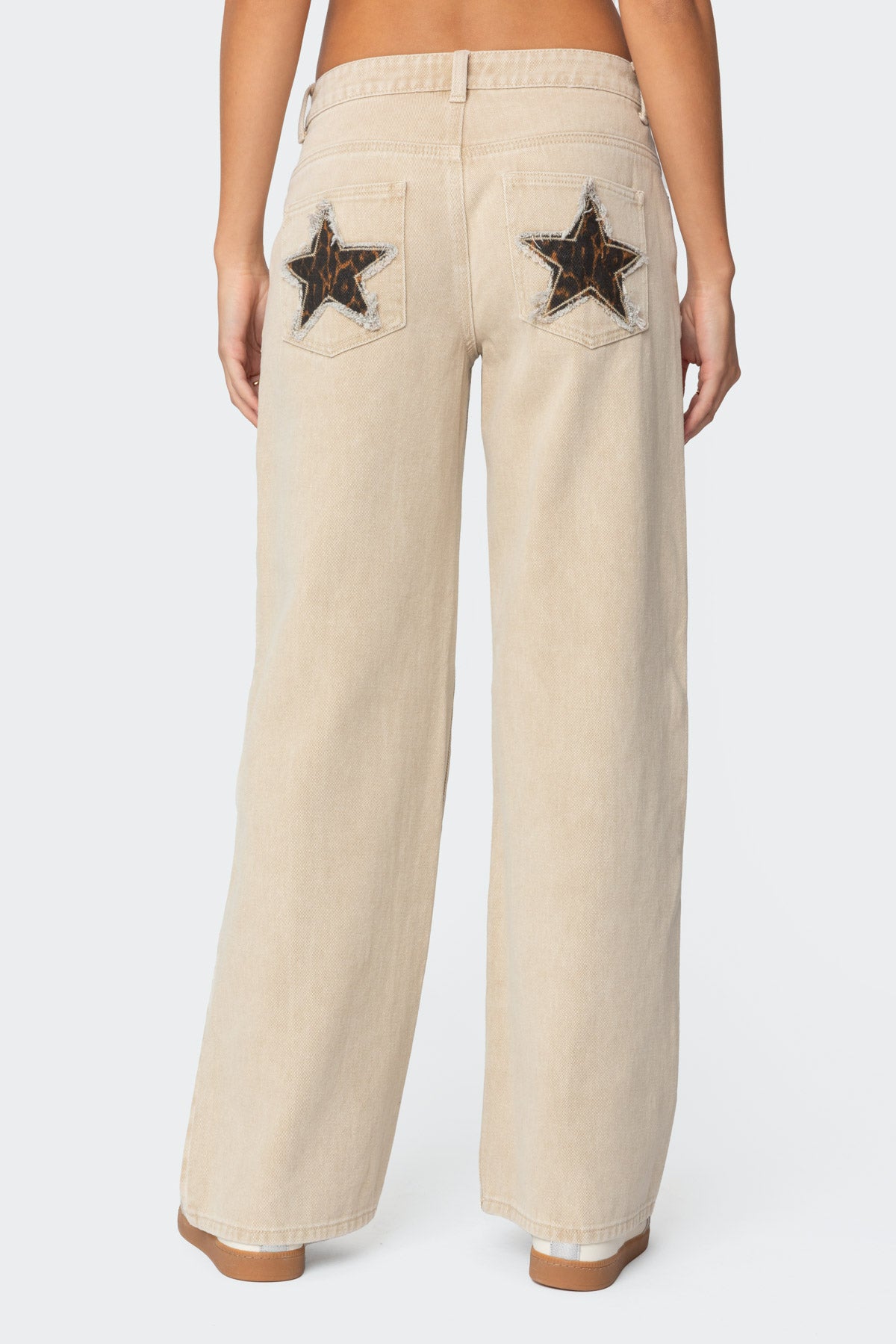 Leopard Star Low Rise Washed Jeans - Image 4