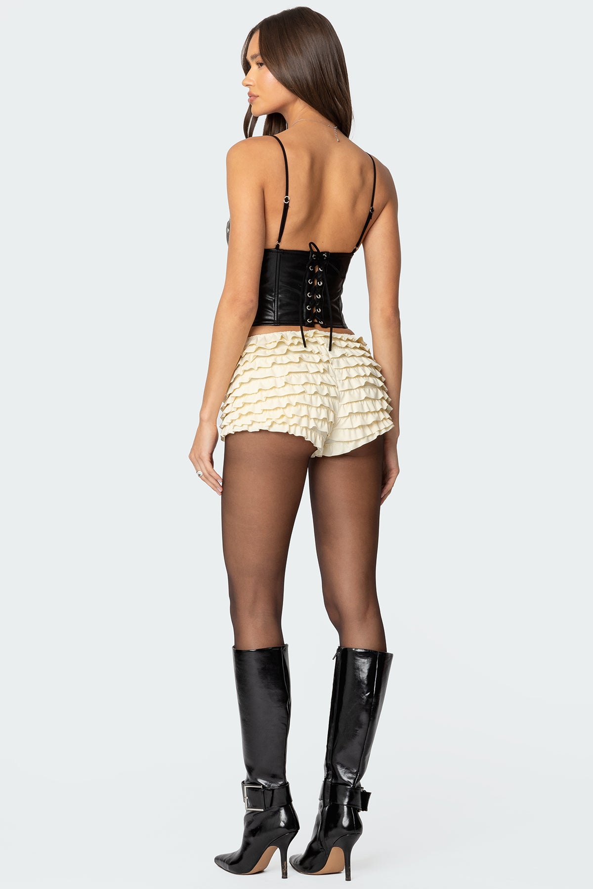 Studded Faux Leather Corset - Image 5