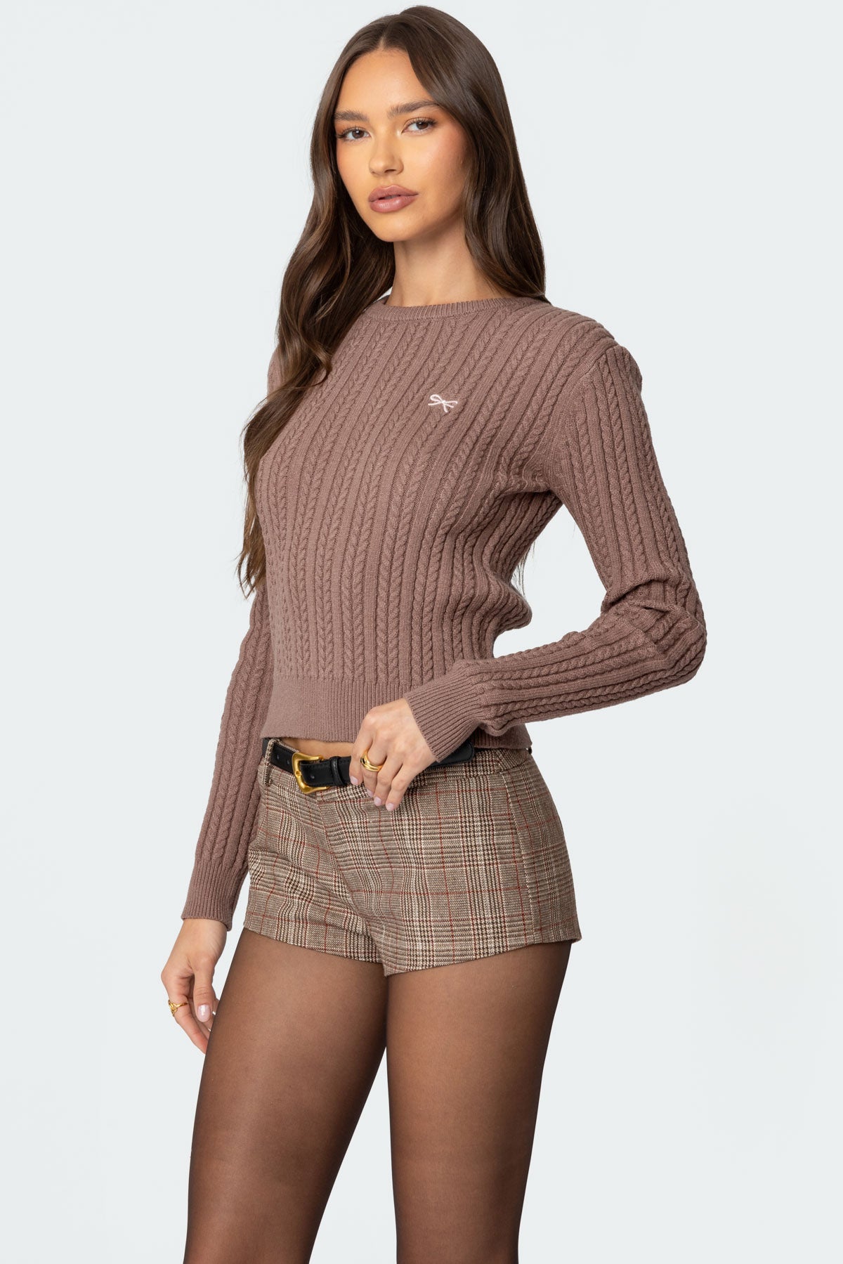 Beverly Bow Cable Knit Sweater - Image 3