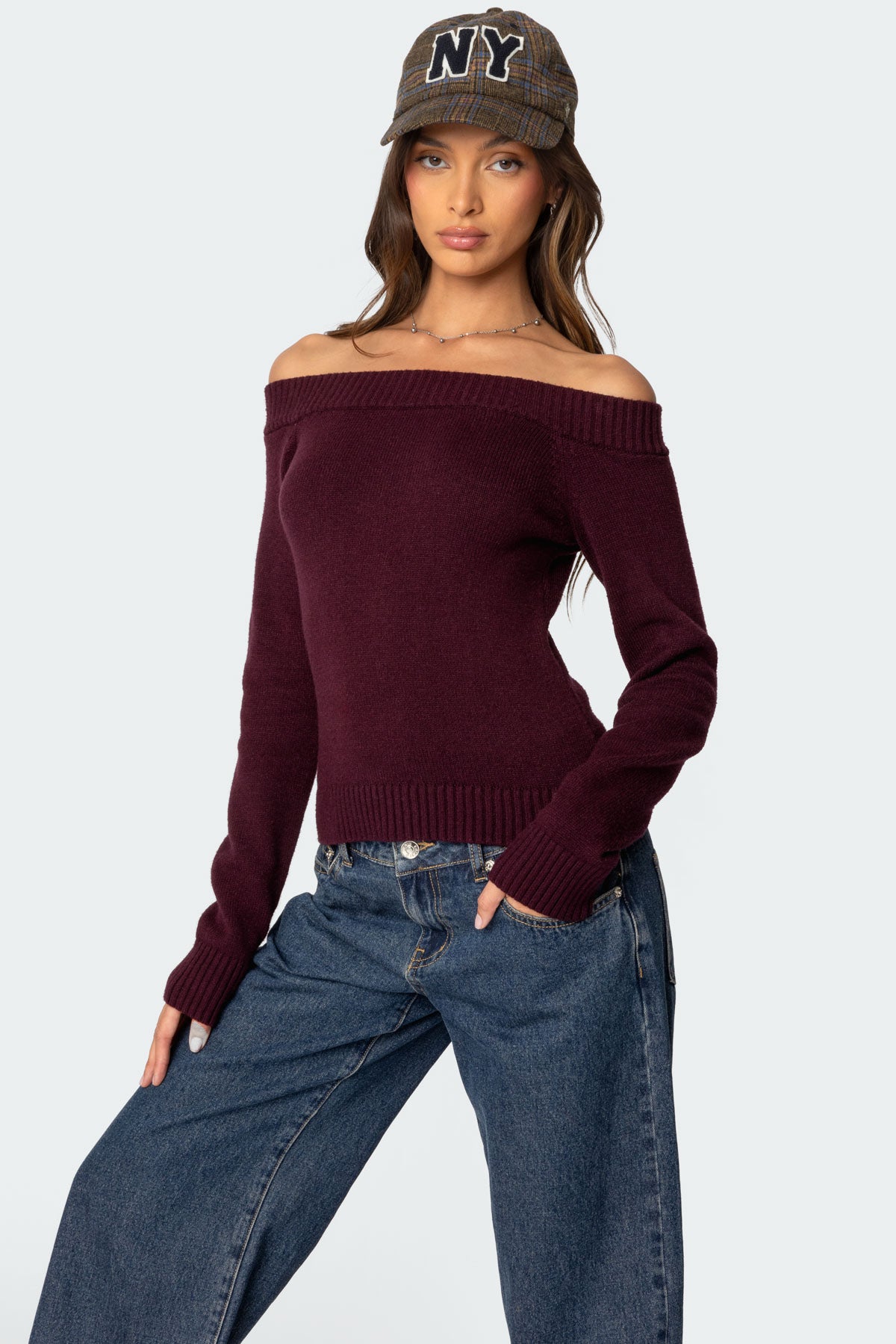 Elona Off Shoulder Knit Top - Image 4