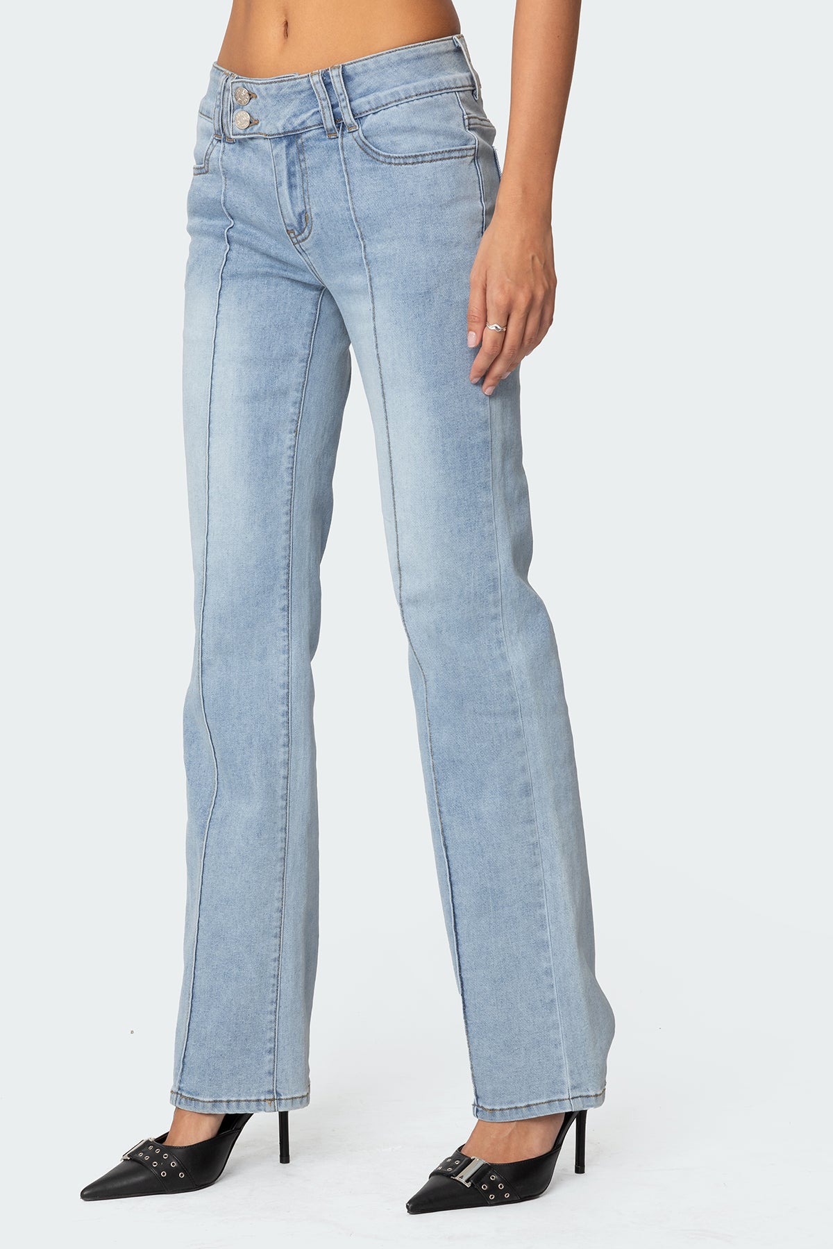 Avril Boot Cut Low Rise Jeans - Image 3