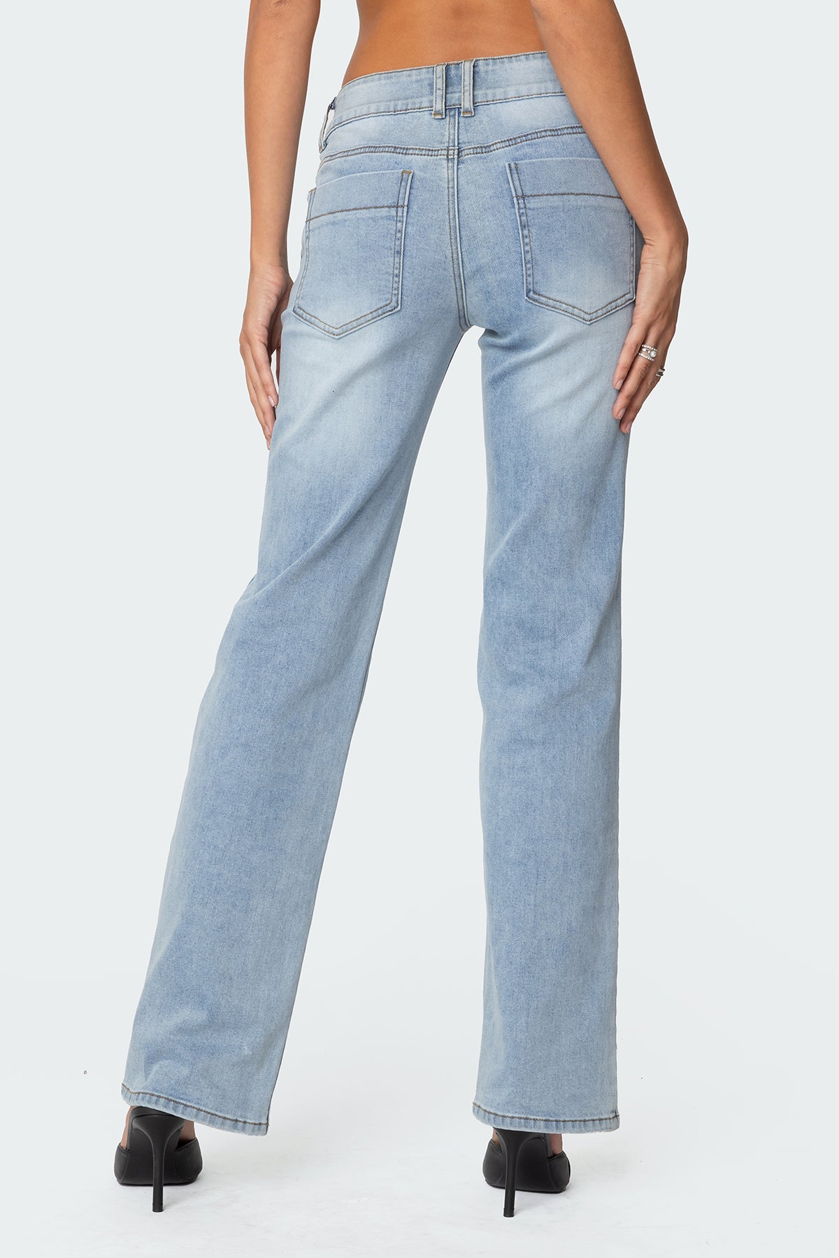 Avril Boot Cut Low Rise Jeans - Image 4