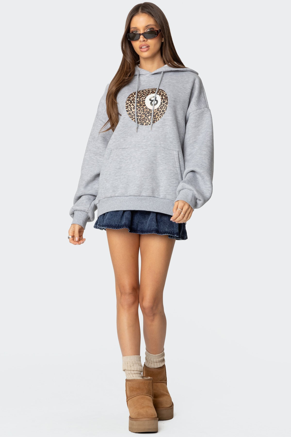 Leopard 8 Oversized Hoodie - Image 2