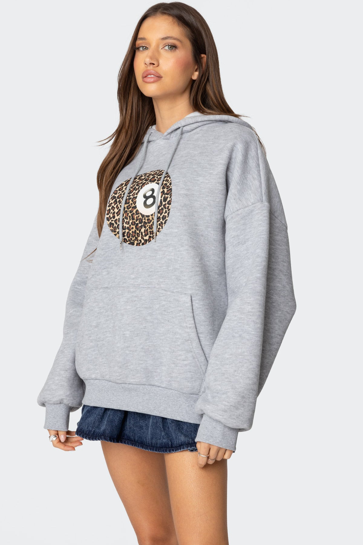 Leopard 8 Oversized Hoodie - Image 3