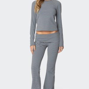 Kaeli Stripey Flared Leggings