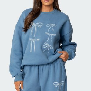 Bow Bliss Oversized Sweatshirt