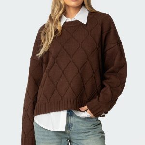 Cass Oversized Textured Knit Sweater