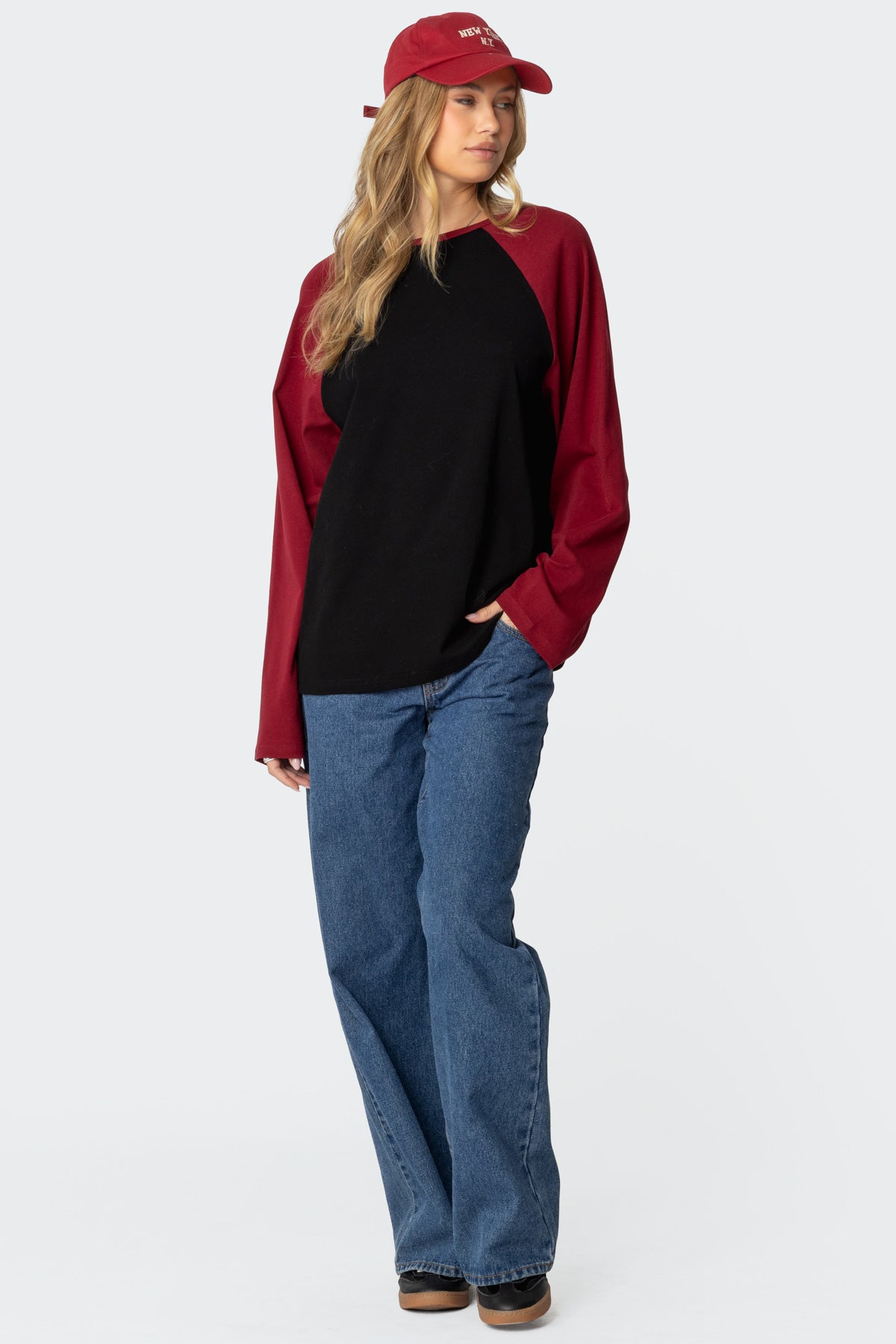 Oversized Raglan Long Sleeve T Shirt - Image 2