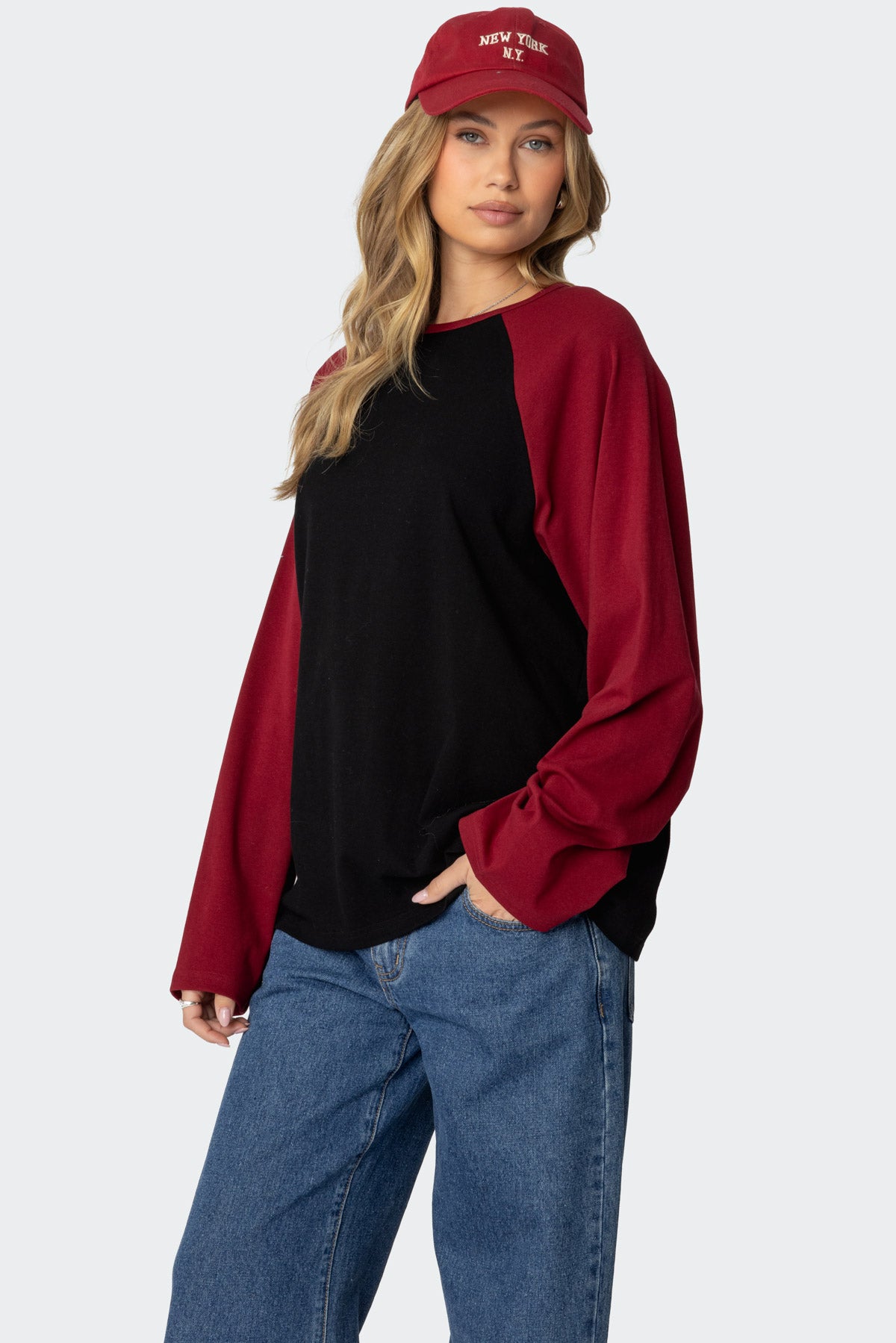Oversized Raglan Long Sleeve T Shirt - Image 4
